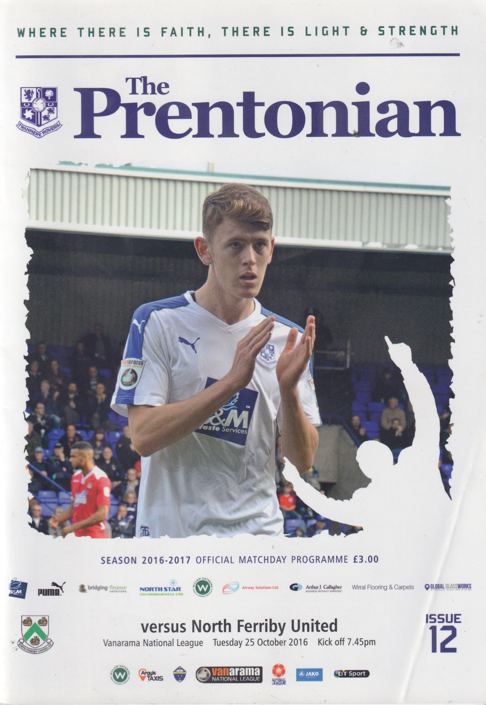 Tranmere Rovers v North Ferriby match programme
